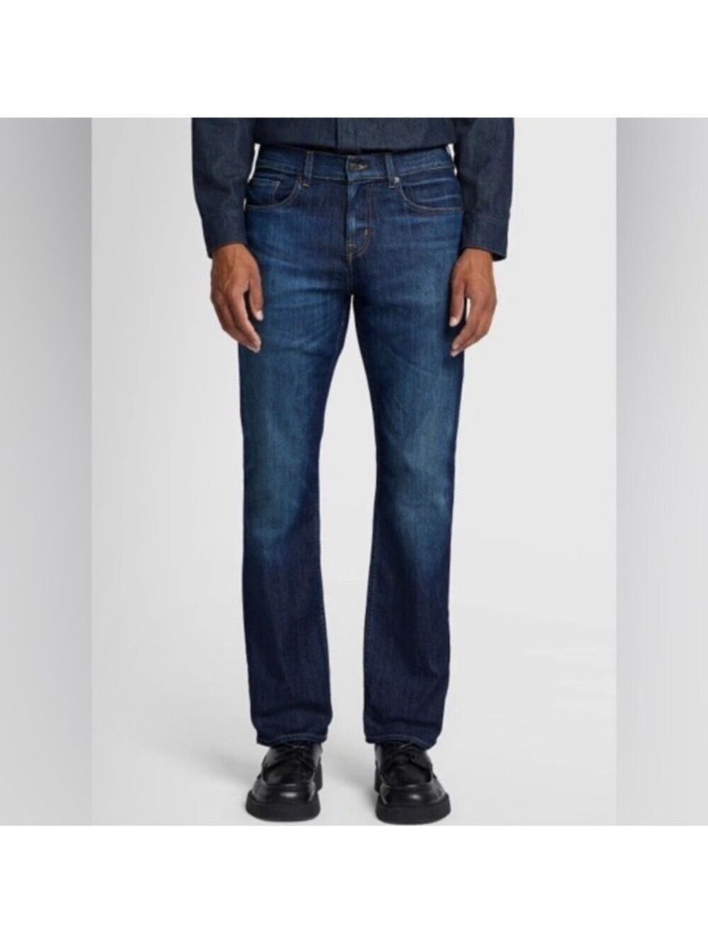 7 For All Mankind Adrien  Dark Blue Straight Leg Jeans Size 28 fit 30